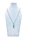 Turquoise and Gold Pendant Necklace