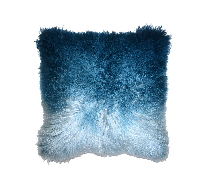 Mongolian Fur Ombre Twilight  | Luxe Fur Collection | Pillow 20x20 2335