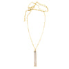 Necklace Selenite Flute with Gold Chain 26&quot;