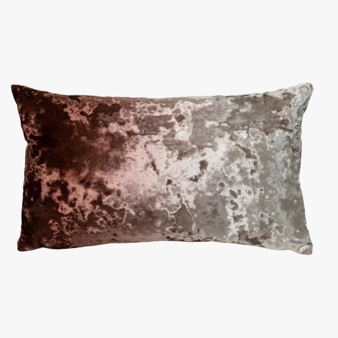 Ombre Sunset Taupe Crushed Velvet Pillows