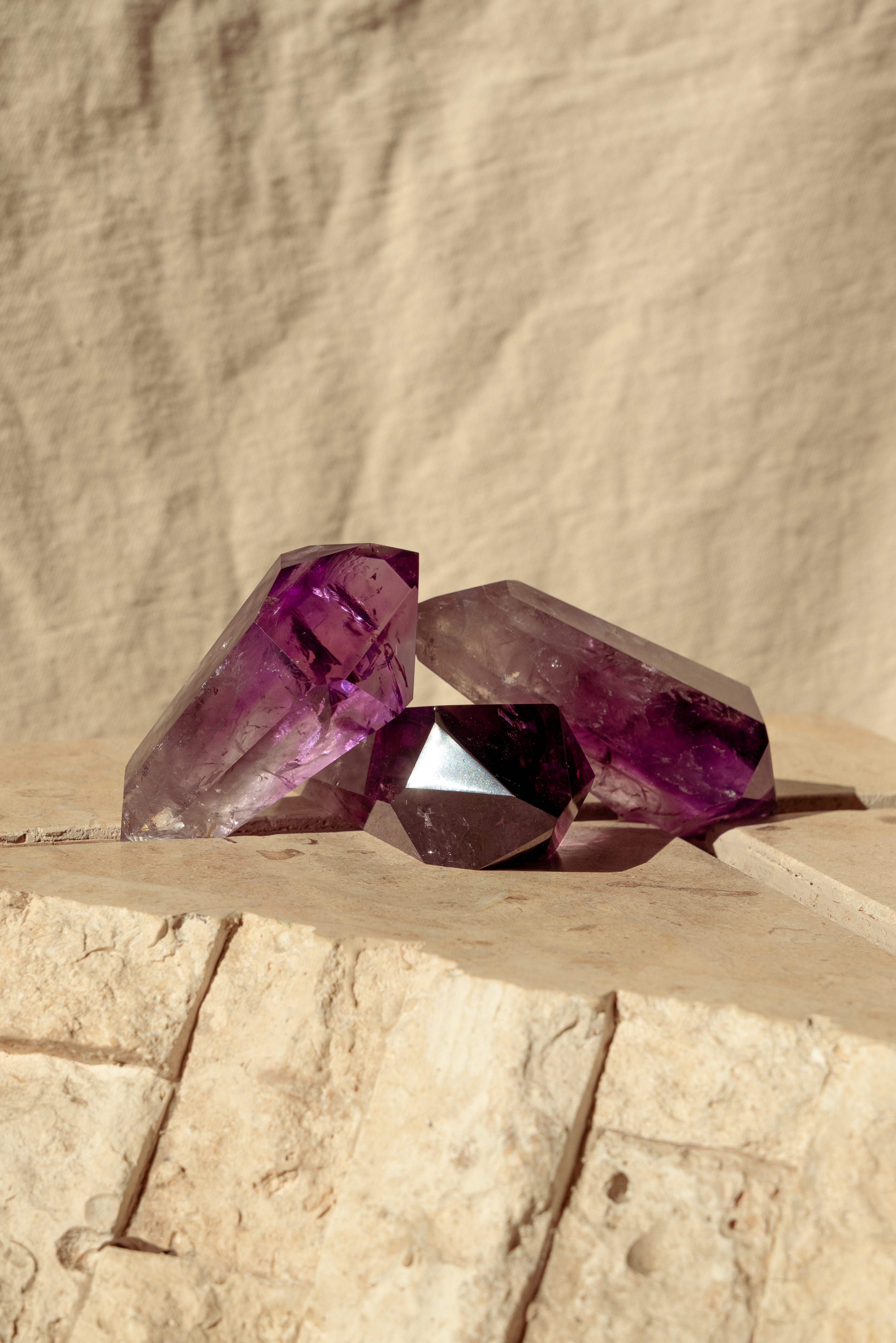 谷村有美Crystal Time Amethyst Crystal Double Terminated Point Polished | Aviva
