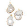 Ornament Geode in White with Gold Detail