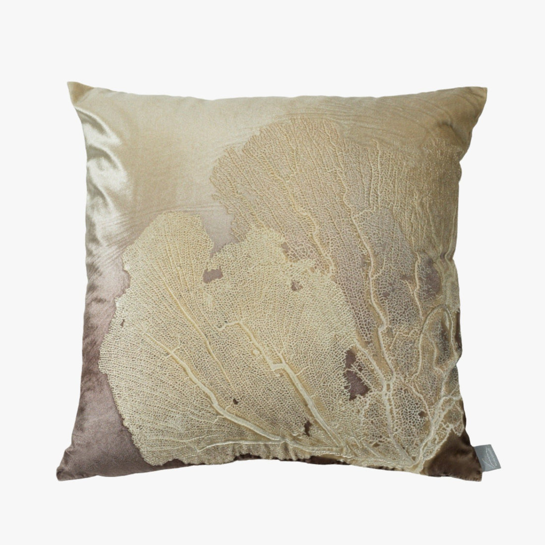 Sea Fan Ombre Kohl on Ivoire Signature Velvet Pillows