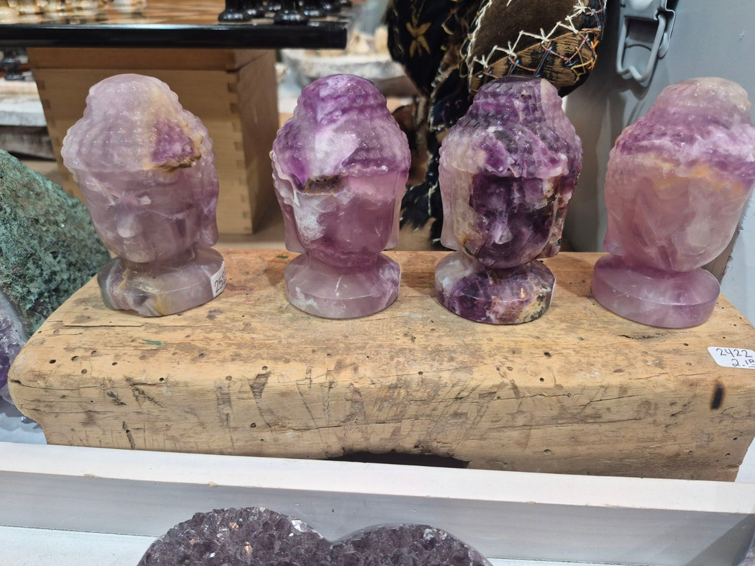Fluorite Purple Buddah Head 2523