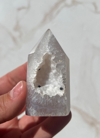 Agate Druzy Point Natural