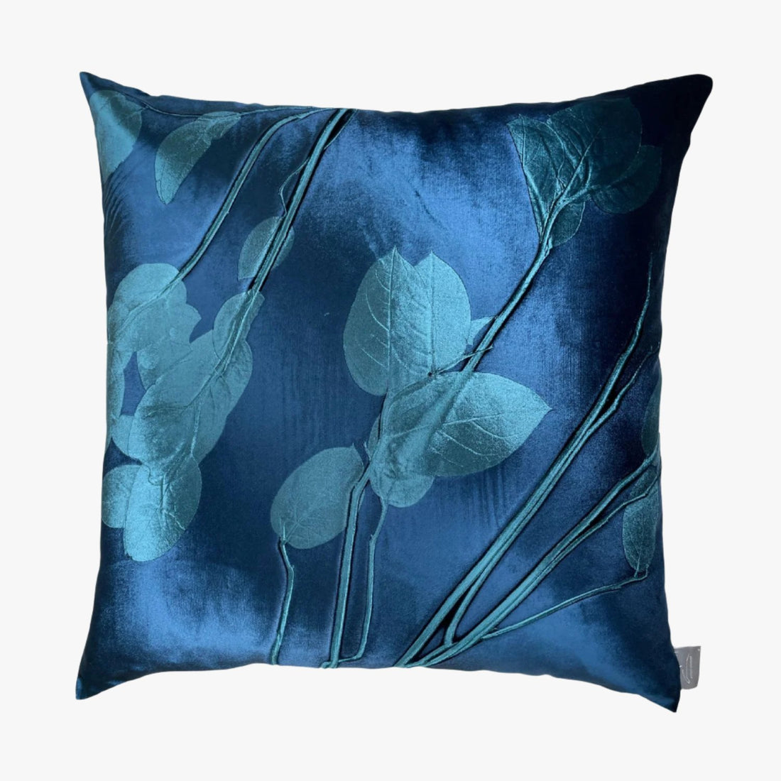 Lemon Leaf Azure Signature Velvet Pillows