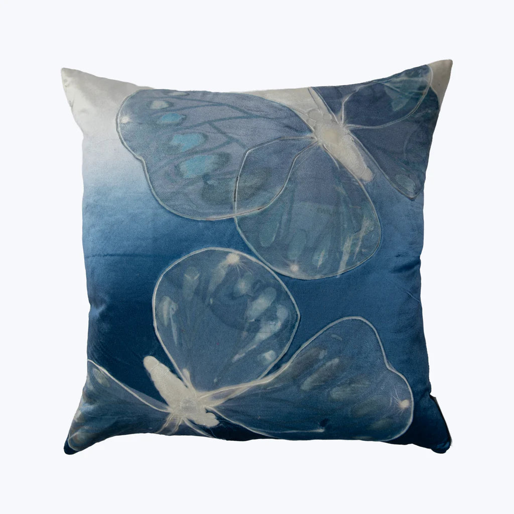 Monarch Ombre Twilight on Ivoire Signature Velvet Pillows