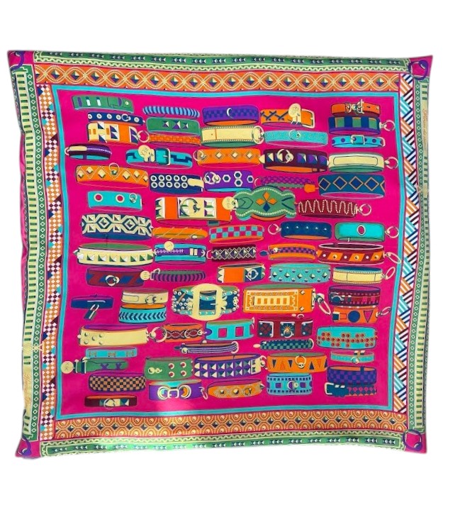 Vintage Designer Silk Pillow 674
