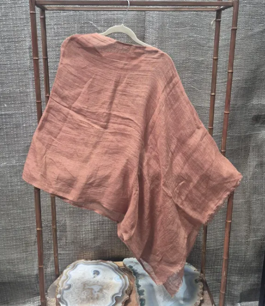 Linen Poncho Dune 1036