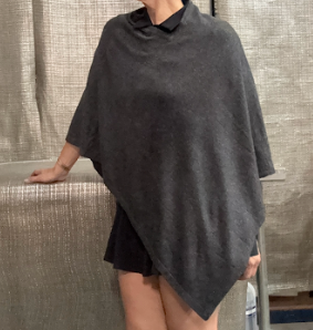 Cashmere Poncho Charcoal 589 HT