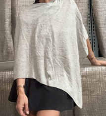 Cashmere Poncho Light Grey 591 HT