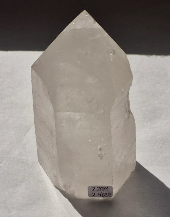 Clear Quartz Point 2.4lbs 3x2x5.5"  2289
