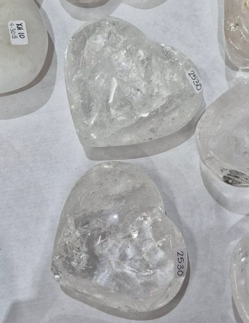 Clear Quartz Puffy Hearts 2530