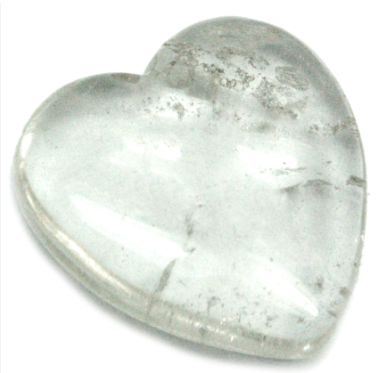 Clear Quartz Flatbottom Heart Small .25lb  1881