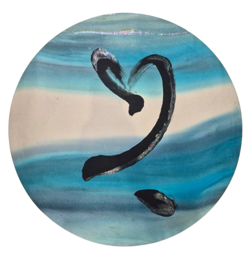 24x24 Hand Painted Moon  2072