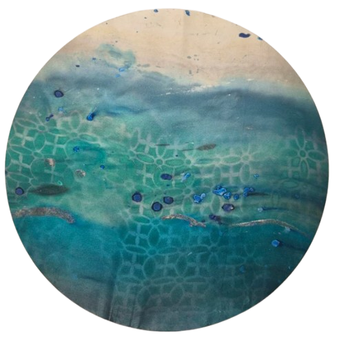 20x20 Hand Painted Moon  2075