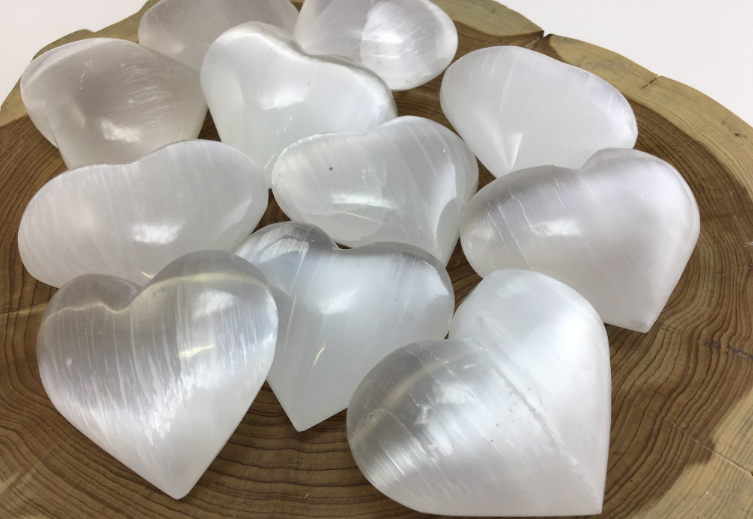 Selenite Crystal Heart