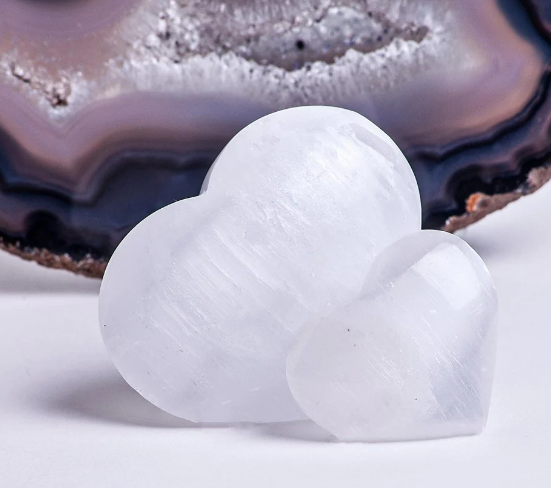 Selenite Crystal Heart