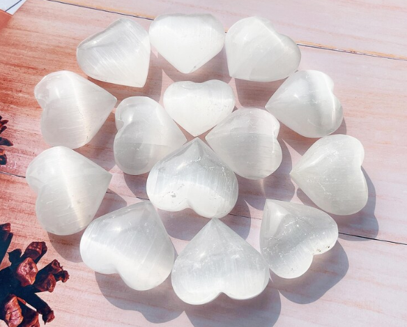 Selenite Crystal Heart