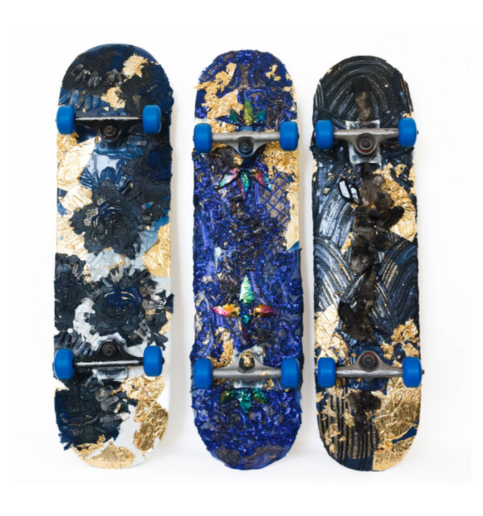 Fine art Collection - skateboard - "Crystal Couture"