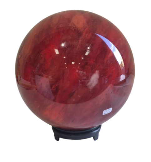 Trophy Cherry Quartz Sphere Red  25.7lbs 8x8"  2250