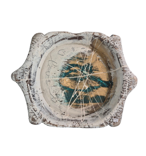 Wooden Display Bowl 20.5x15.5x4"  2403