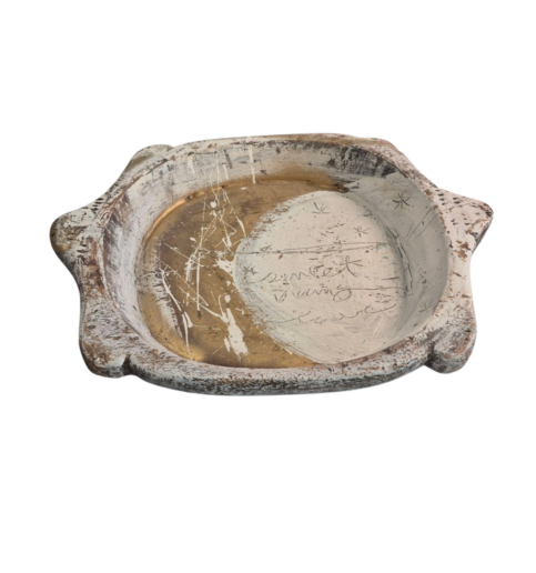 Wooden Display Bowl 21.5x17.5x4"  2404