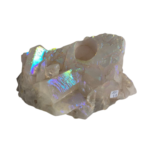 Aura Quartz Candle Holder 9lbs 10x7.5x5"  2450