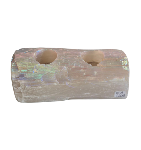 Selenite Aura Candle Holder 4.6lbs 8x3.5x3"  2448
