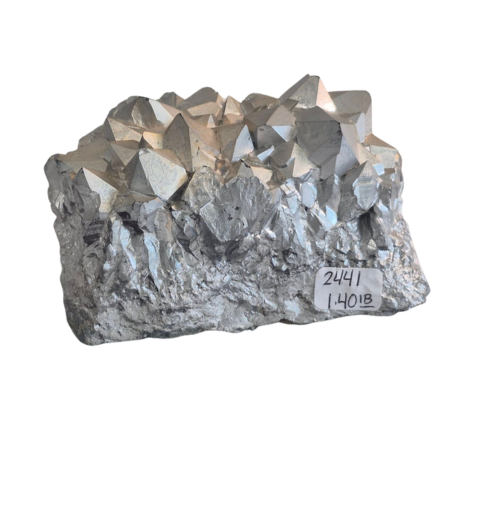 Silver Painted Amethyst 1.4lbs 2441