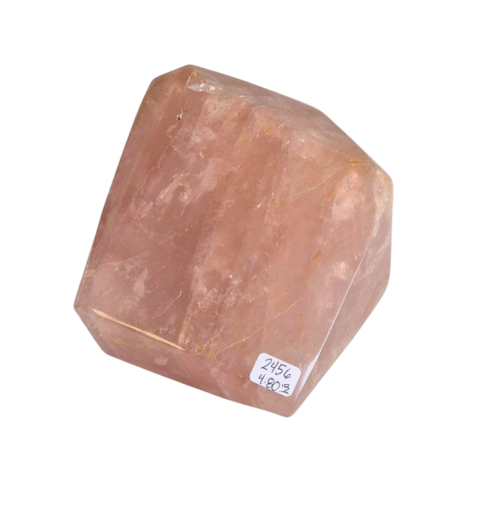 Rose Quartz Freeform Gem 4.8lbs 4.5x5.25x4"  2456