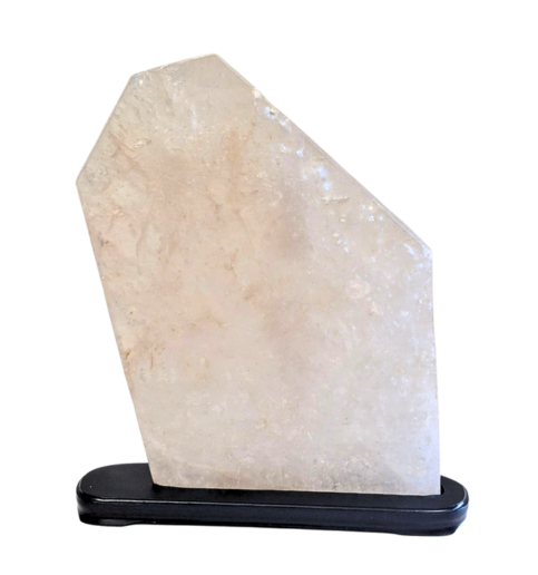 Clear Quartz Slab on Stand 29.8lbs 18x4x21"  2464