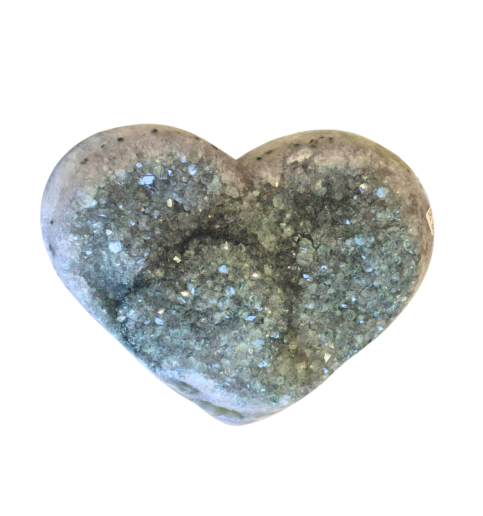 Green Amethyst Heart 8.8lbs 8x7x4.25"  2475