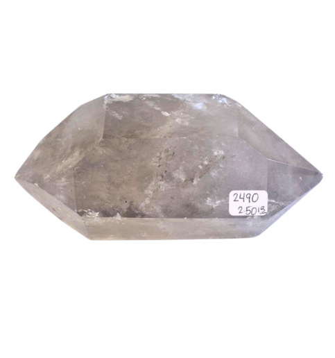 Clear Quartz Smoky Double Terminated Point 2.5lbs 6.75x3x2.75"  2490