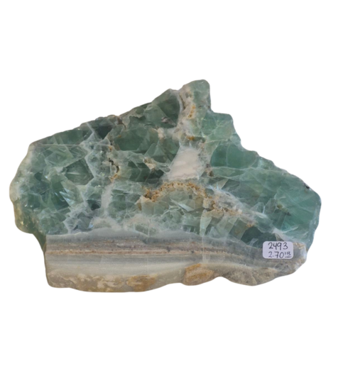 Fluorite Slab 2.7lbs 8.25x6.5x1"  2493