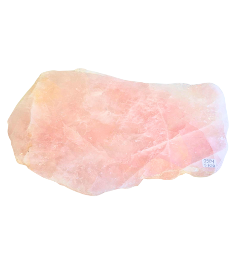 Rose Quartz Slab 5.7lbs 13x8.25x1"  2504
