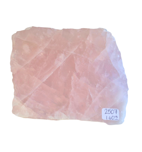 Rose Quartz Slab 3.7lbs 9.5x8.75x1"  2506