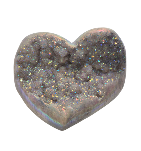 Amethyst Blush Aura Heart 4.9lbs 7x6.5x3"  2538