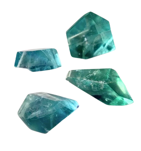 Fluorite Gems .25lbs (set of 4)  2597