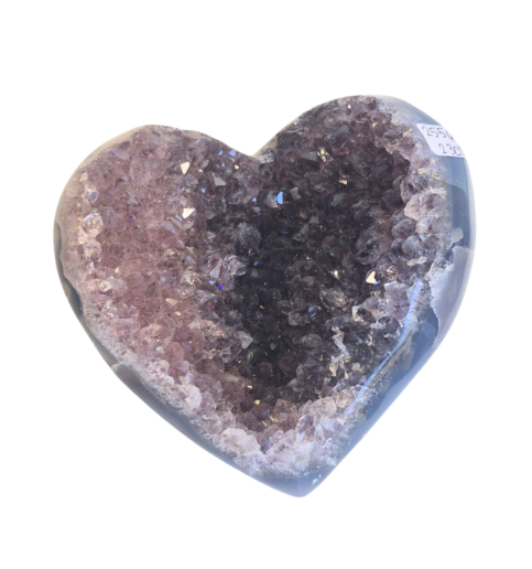 Amethyst Polished Back Heart 2.3lbs 5.5x5x3"  2556