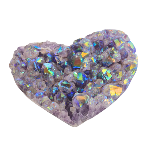 Amethyst Blush Aura Heart 1.4lbs 5x4x2"  2554