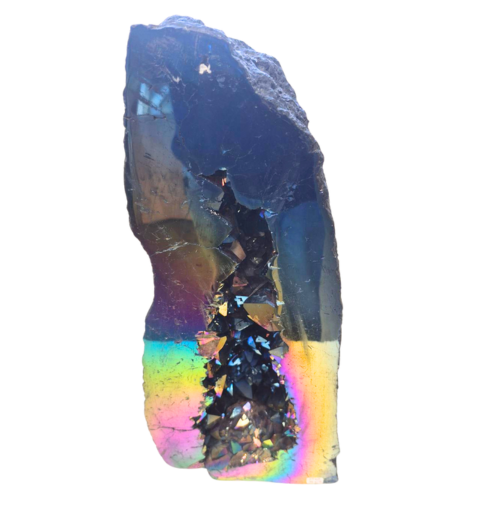 Amethyst Rainbow Aura Cathedral 35.10lbs 8x7x18"  2548