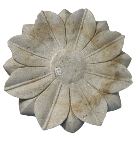 Stone Flower Bowl 14"x14"x2.25"  2621