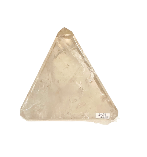 Clear Quartz Beveled Triangle 2.1lbs 6.25"x5.75"x1"  2657