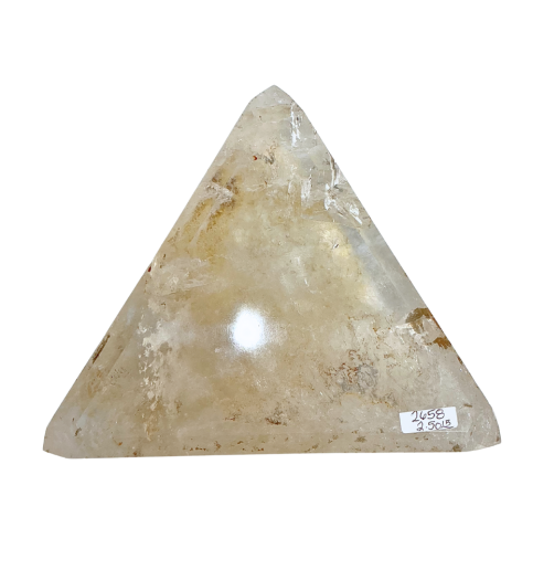 Clear Quartz Beveled Triangle 2.5lbs 7"x6.25"x1.5"  2658