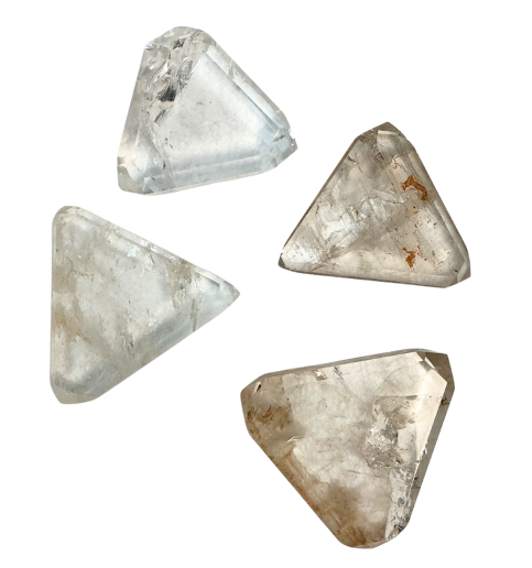 Clear Quartz Beveled Triangle .25lbs  2659