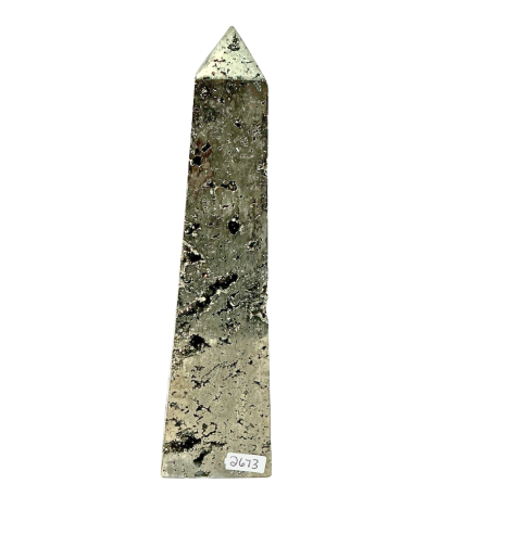Pyrite Obelisk 11" 2673