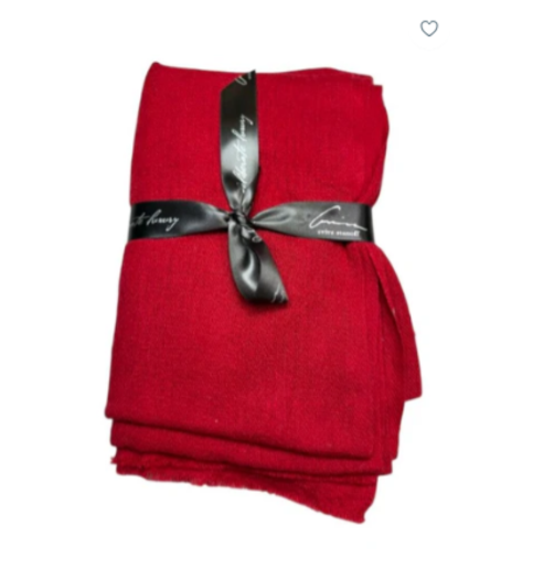 Endless Summer Tissue Scarf Red  "546"