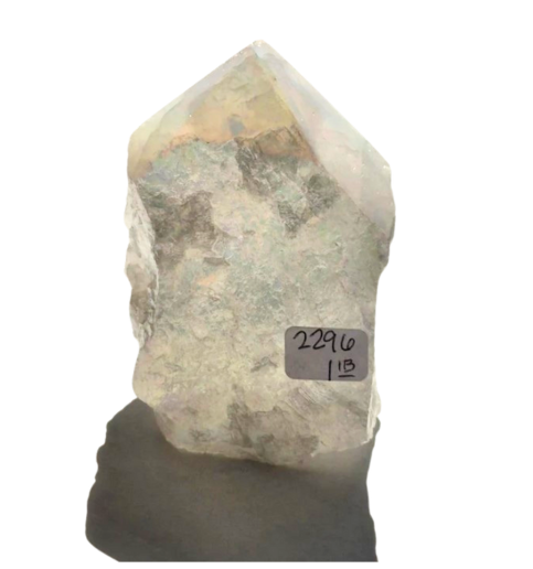 Clear Quartz Top Polished Aura  Point 1lb 3x2x4  2296