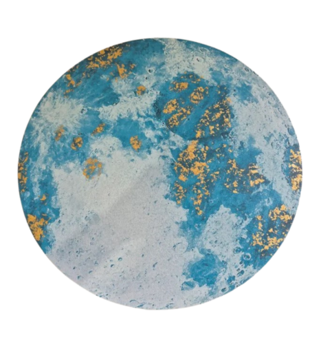 Hand Painted Moon 16x16 2277